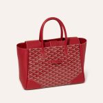 Goyard Saigon Tote Red Goyardine Canvas Palladium Hardware - Image 4